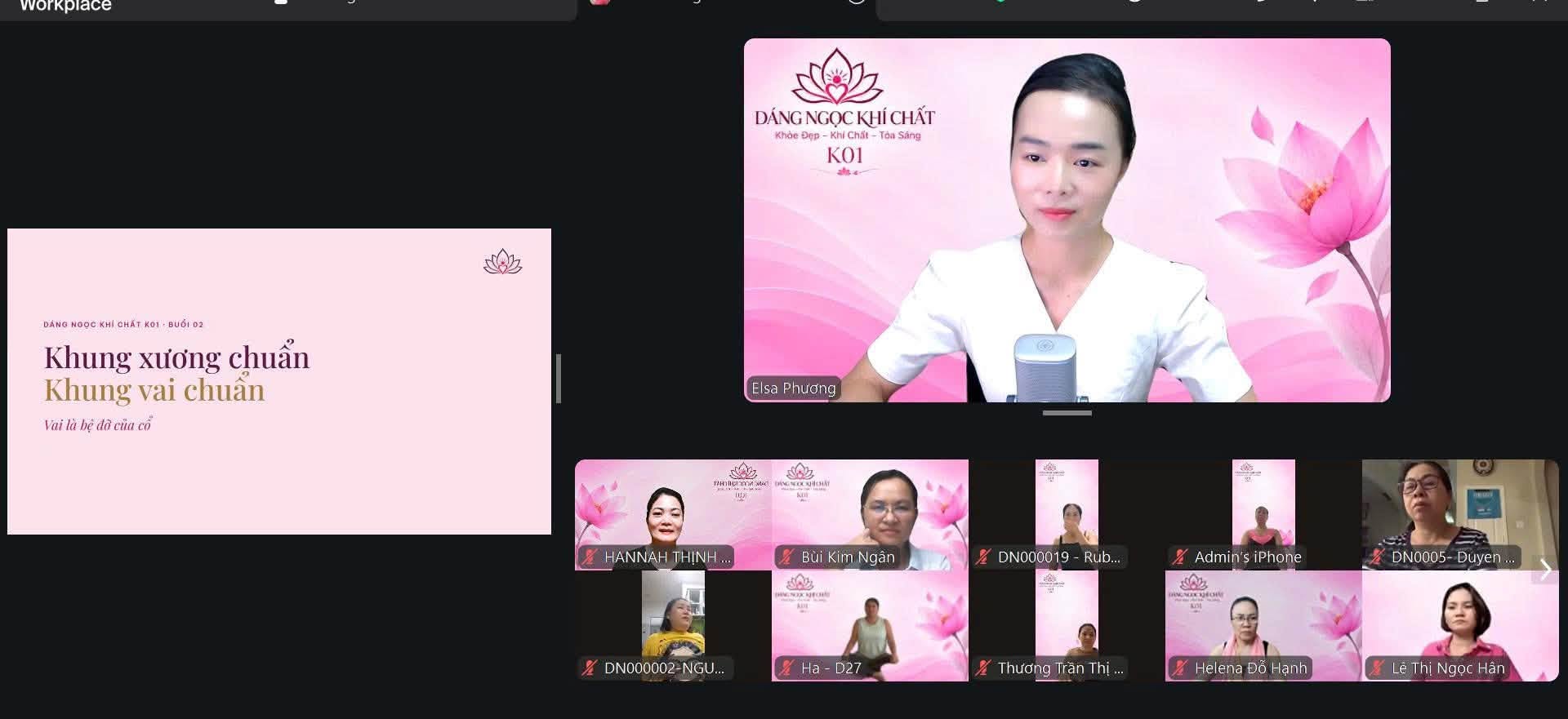 Lớp Dáng Ngọc Khí Chất K01 qua Zoom